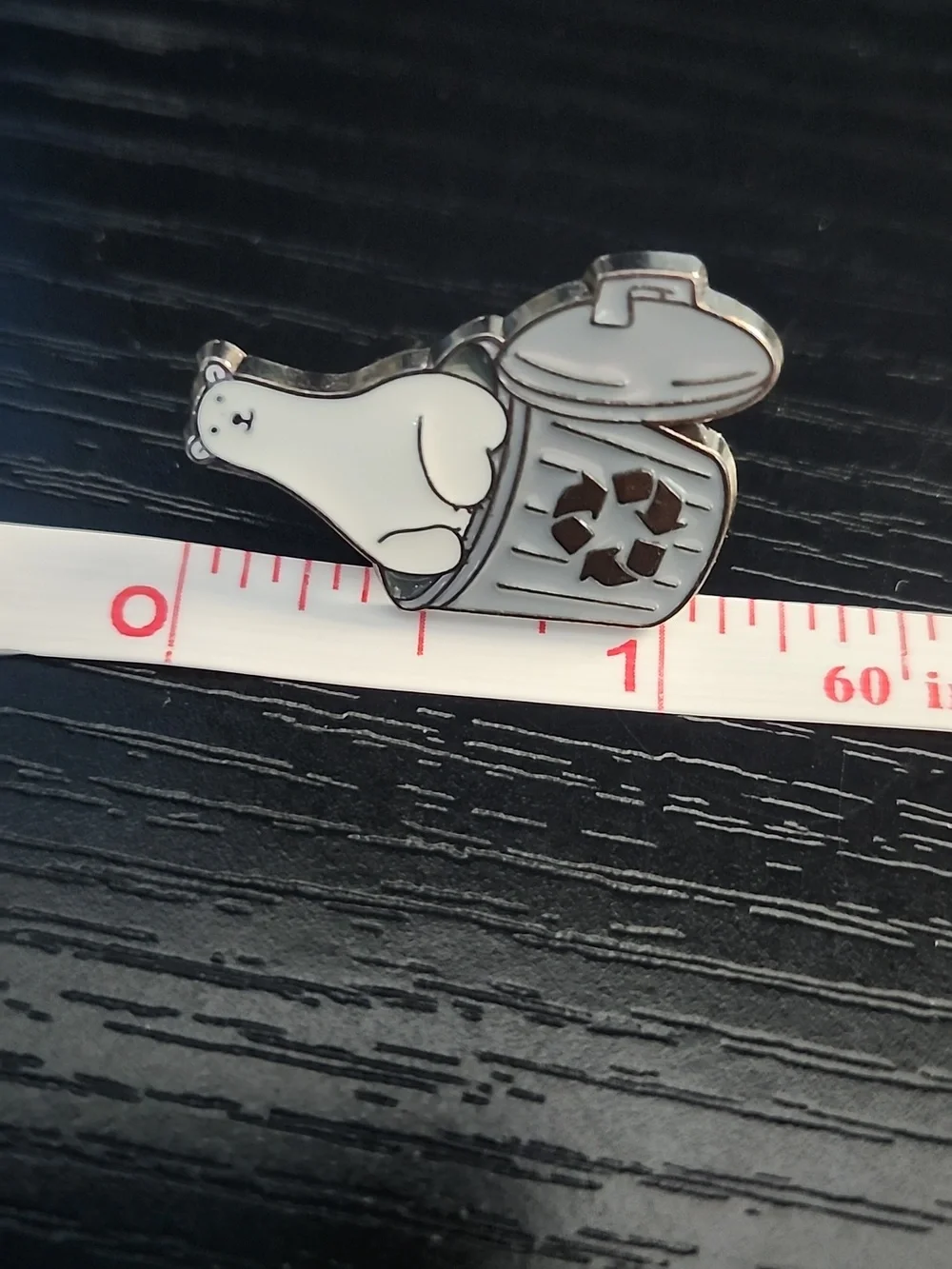 White Polar Bear Enamel Pin - Cute Small Pets Accessory